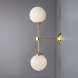 Calbrin Twin Glass Globe Wall Light