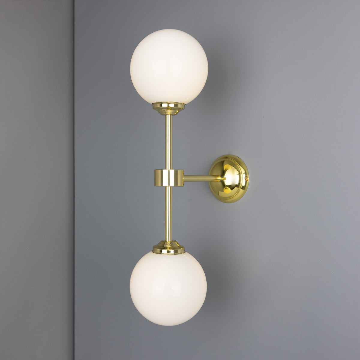 Calbrin Twin Glass Globe Wall Light