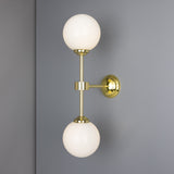 Calbrin Twin Glass Globe Wall Light
