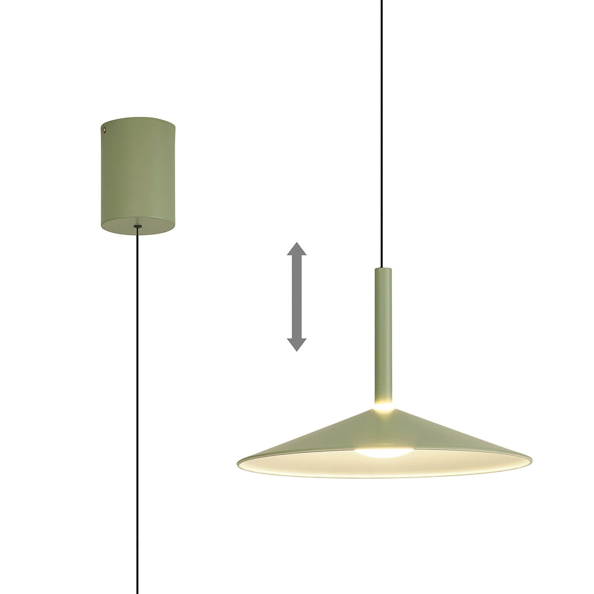 Calice 32cm LED Pendant Light 9W 3000K - Green & White