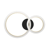 Calliera LED Flush Ceiling Light 42 x 30cm - Black & Brass