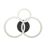 Calliera LED Flush Ceiling Light 49 x 44.5cm - Black & Brass