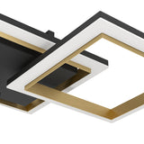 Calliera LED Flush Ceiling Light 59.5 x 31cm - Black & Brass