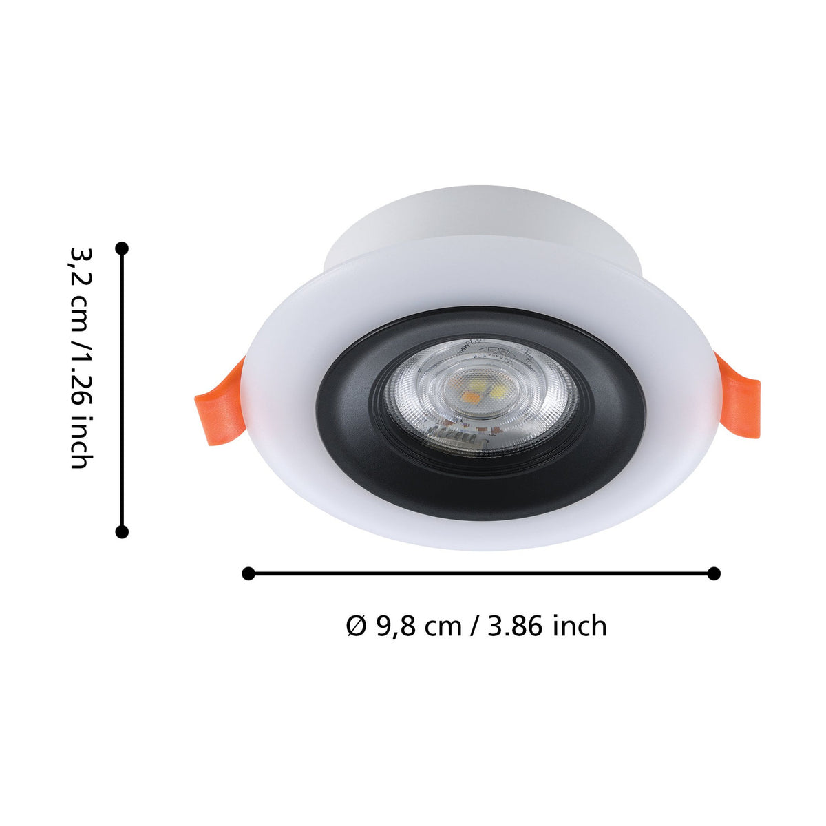 Calonge RGB LED Downlight Set of 3 - Black & White