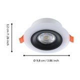 Calonge RGB LED Downlight Set of 3 - Black & White