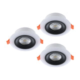Calonge RGB LED Downlight Set of 3 - Black & White