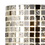Camden 2 Light Mosaic Glass & Crystal Wall Light - Chrome