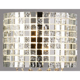 Camden 2 Light Mosaic Glass & Crystal Wall Light - Chrome