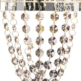 Camden 2 Light Mosaic Glass & Crystal Wall Light - Chrome