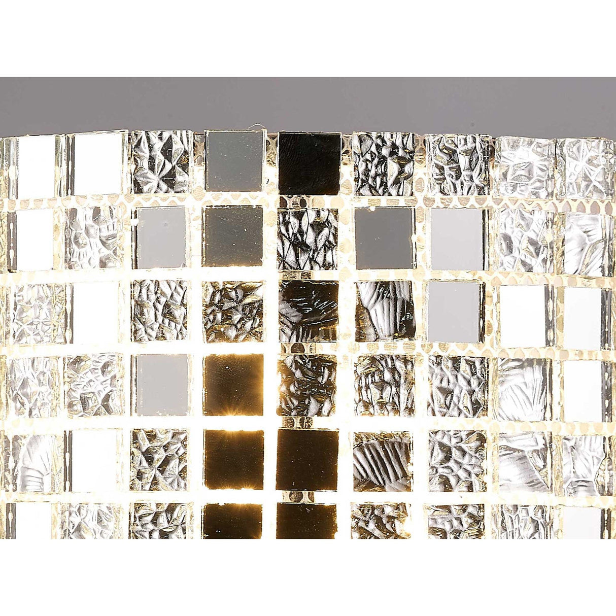 Camden 2 Light Mosaic Glass & Crystal Wall Light - Chrome