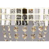 Camden 2 Light Mosaic Glass & Crystal Wall Light - Chrome