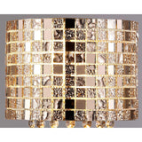 Camden 2 Light Mosaic Glass & Crystal Wall Light - Rose Gold