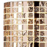 Camden 2 Light Mosaic Glass & Crystal Wall Light - Rose Gold