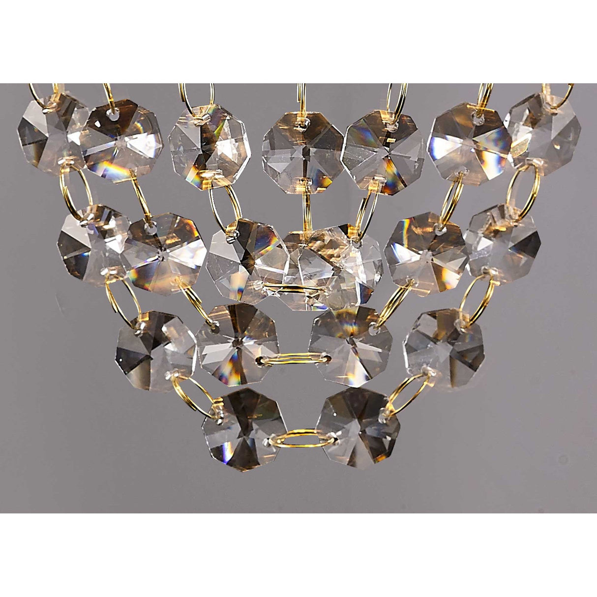 Camden 2 Light Mosaic Glass & Crystal Wall Light - Rose Gold