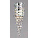 Camden 10cm 1 Light Mosaic Glass & Crystal Pendant Light - Chrome