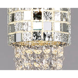 Camden 10cm 1 Light Mosaic Glass & Crystal Pendant Light - Chrome