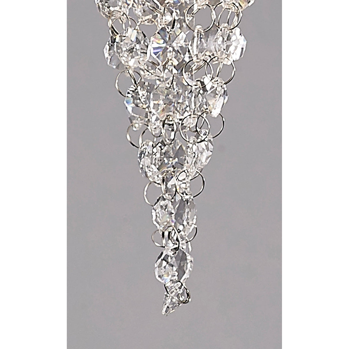 Camden 10cm 1 Light Mosaic Glass & Crystal Pendant Light - Chrome