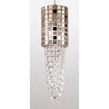 Camden 10cm 1 Light Mosaic Glass & Crystal Pendant Light - Rose Gold