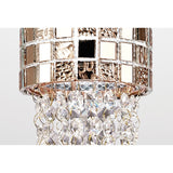 Camden 10cm 1 Light Mosaic Glass & Crystal Pendant Light - Rose Gold