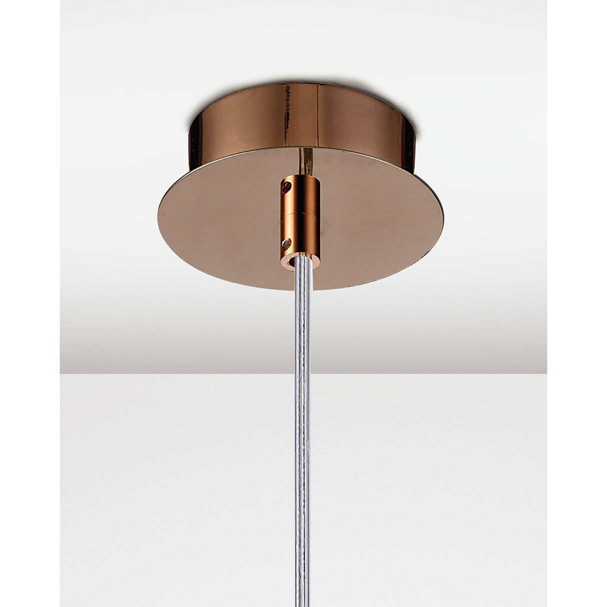 Camden 10cm 1 Light Mosaic Glass & Crystal Pendant Light - Rose Gold