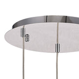 Camden 3 Light Mosaic Glass & Crystal Cluster Pendant Light -  Polished Chrome