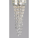Camden 3 Light Mosaic Glass & Crystal Cluster Pendant Light -  Polished Chrome