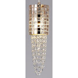 Camden 3 Light Mosaic Glass & Crystal Cluster Pendant Light - Rose Gold