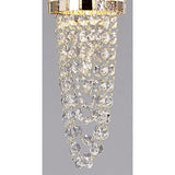 Camden 3 Light Mosaic Glass & Crystal Cluster Pendant Light - Rose Gold