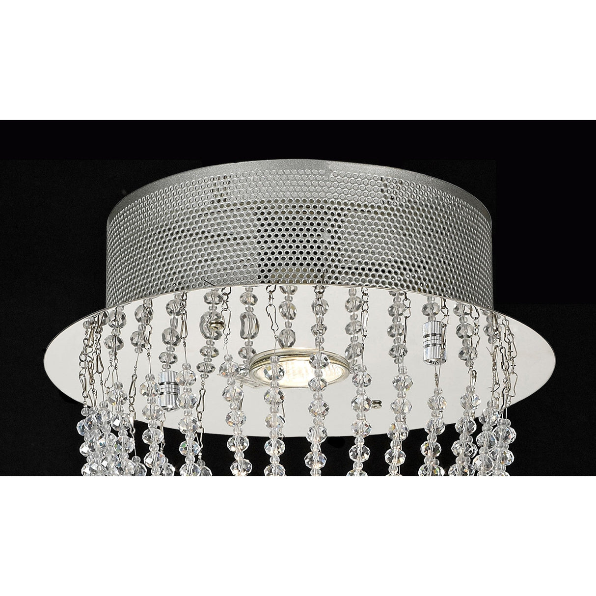 Camilla 1 Light Crystal Semi-Flush Ceiling Light – Polished Chrome