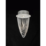 Camilla 1 Light Crystal Semi-Flush Ceiling Light – Polished Chrome