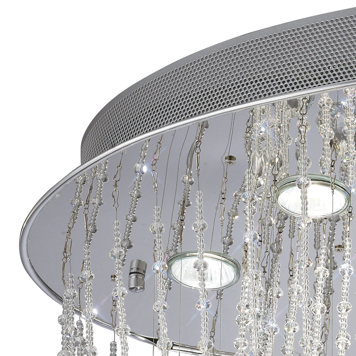 Camilla 7 Light Crystal Semi-Flush Ceiling Light – Polished Chrome