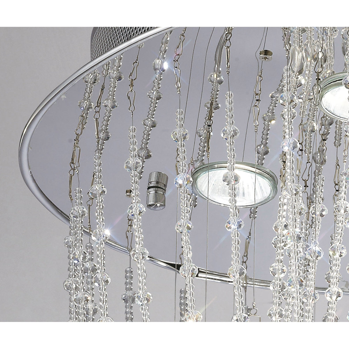Camilla 7 Light Crystal Semi-Flush Ceiling Light – Polished Chrome