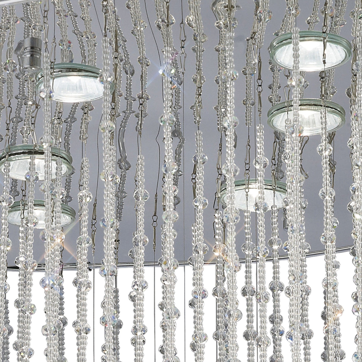 Camilla 10 Light Crystal Semi-Flush Ceiling Light – Polished Chrome