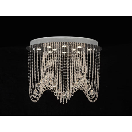 Camilla 10 Light Crystal Semi-Flush Ceiling Light – Polished Chrome