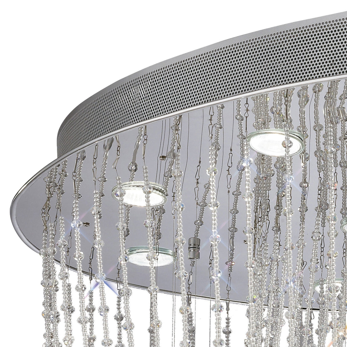 Camilla 12 Light Crystal Semi-Flush Ceiling Light – Polished Chrome