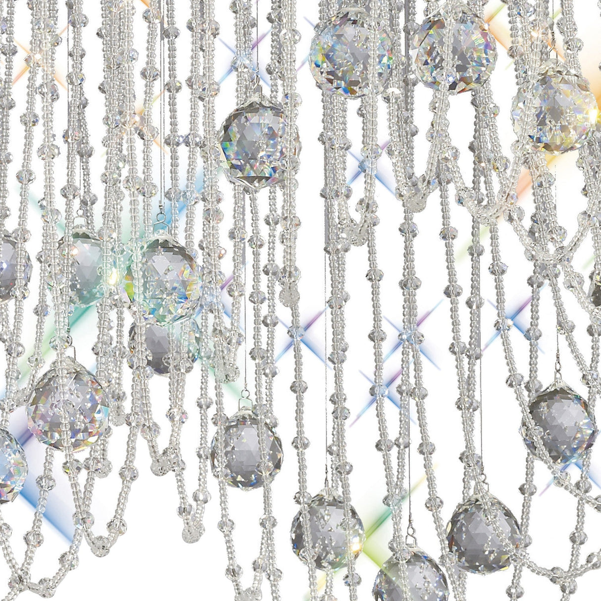 Camilla 12 Light Crystal Semi-Flush Ceiling Light – Polished Chrome