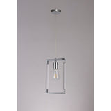 Canto Rectangle 1 Light Pendant Light - Polished Nickel