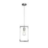 Canto Rectangle 1 Light Pendant Light - Polished Nickel