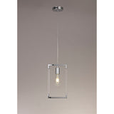 Canto Rectangle 1 Light Pendant Light - Polished Nickel