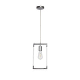 Canto Rectangle 1 Light Pendant Light - Polished Nickel