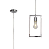 Canto Rectangle 1 Light Pendant Light - Polished Nickel