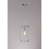Canto Rectangle 1 Light Pendant Light - Polished Nickel