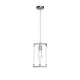 Canto Rectangle 1 Light Pendant Light - Polished Nickel