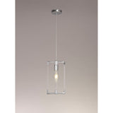 Canto Rectangle 1 Light Pendant Light - Polished Nickel