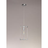 Canto Rectangle 1 Light Pendant Light - Polished Nickel