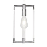 Canto Rectangle 1 Light Pendant Light - Polished Nickel