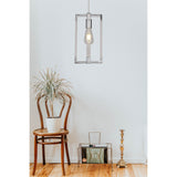 Canto Rectangle 1 Light Pendant Light - Polished Nickel