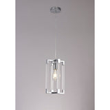 Canto Rectangle 1 Light Pendant Light - Polished Nickel