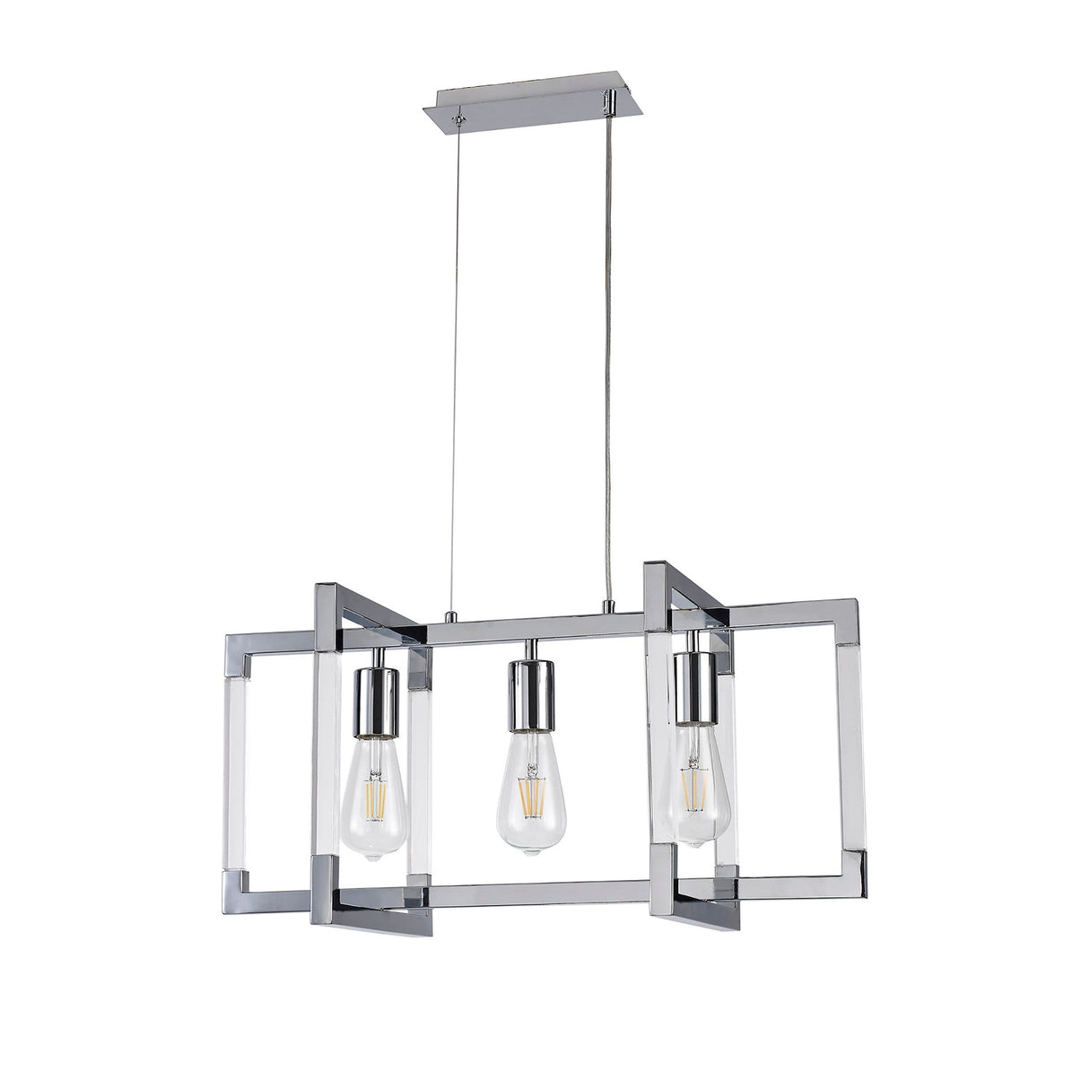 Canto 3 Light Linear Suspension Light - Polished Nickel