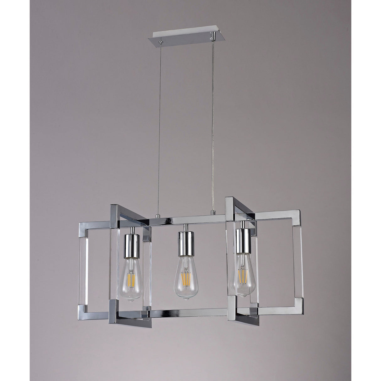 Canto 3 Light Linear Suspension Light - Polished Nickel